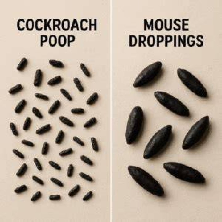Are roach droppings hard?