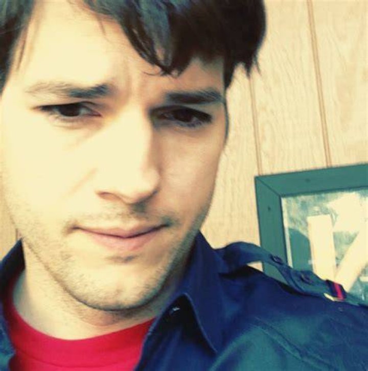 Ashton Kutcher taking a selfie