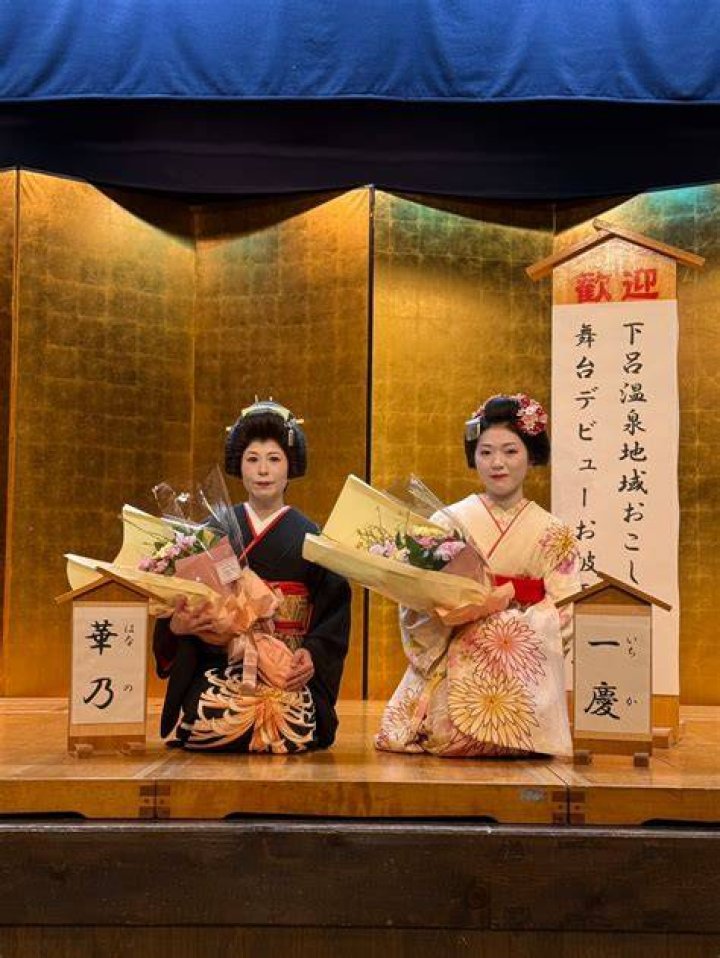 Geisha While giving a speech