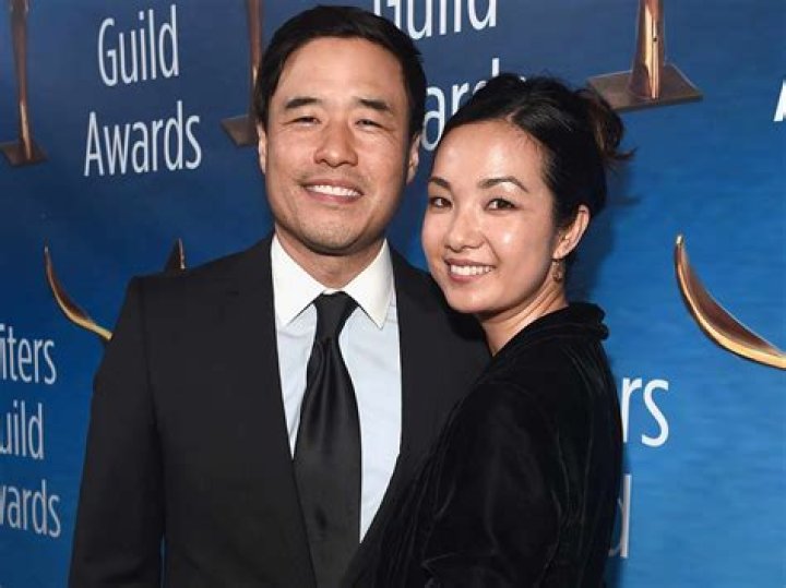 Jae Suh Park and her beau Randall Park in the premier of Black Panther.