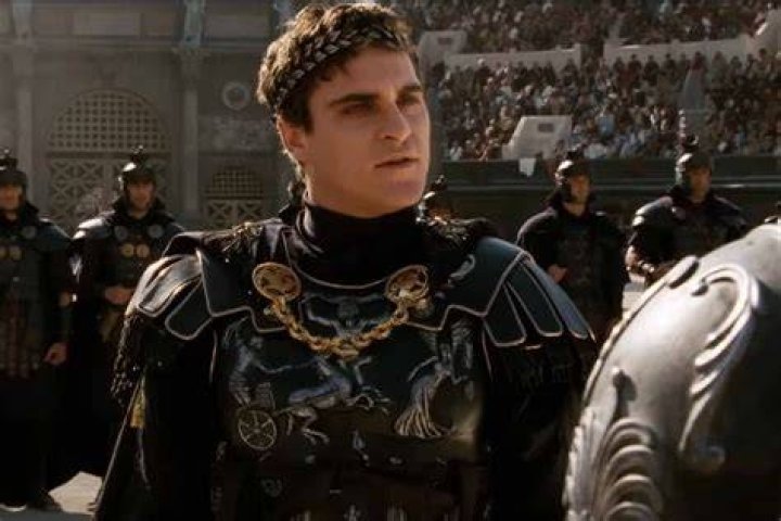 Joaquin as Commodus in the blockbuster movie Gladiator.