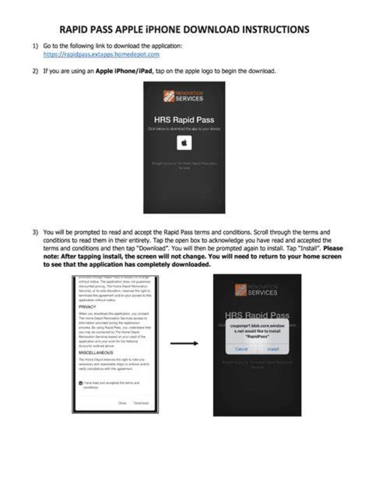 What is Home Depot rapid pass?